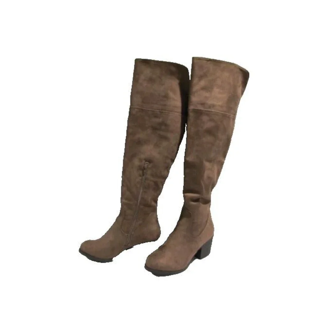 Journee-Macy's  Women's Sana Knee High Boots NWOB 11M Taupe